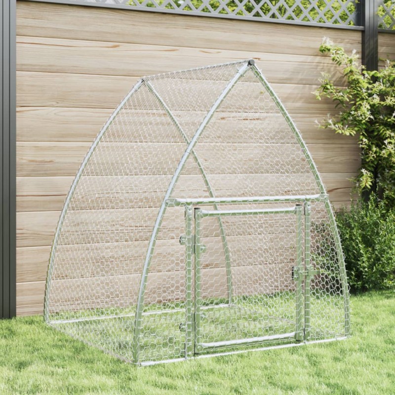 Gaiola para coelhos 100x105x120 cm aço galvanizado prateado-Casotas e gaiolas para animais pequenos-Home Retail