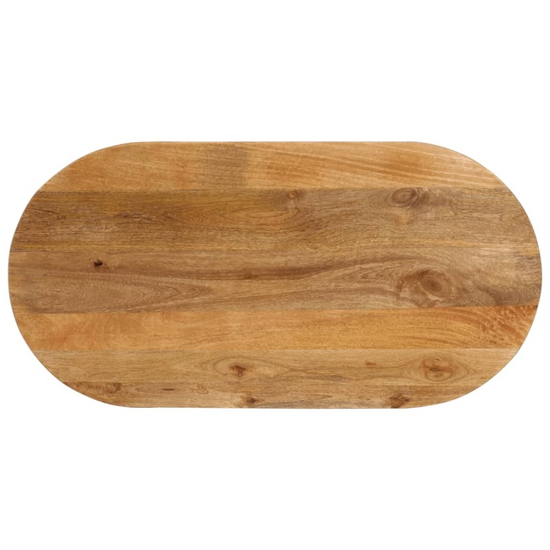 Tampo de mesa oval 110x50x3,8 cm madeira de mangueira maciça-Tampos de mesa-Home Retail