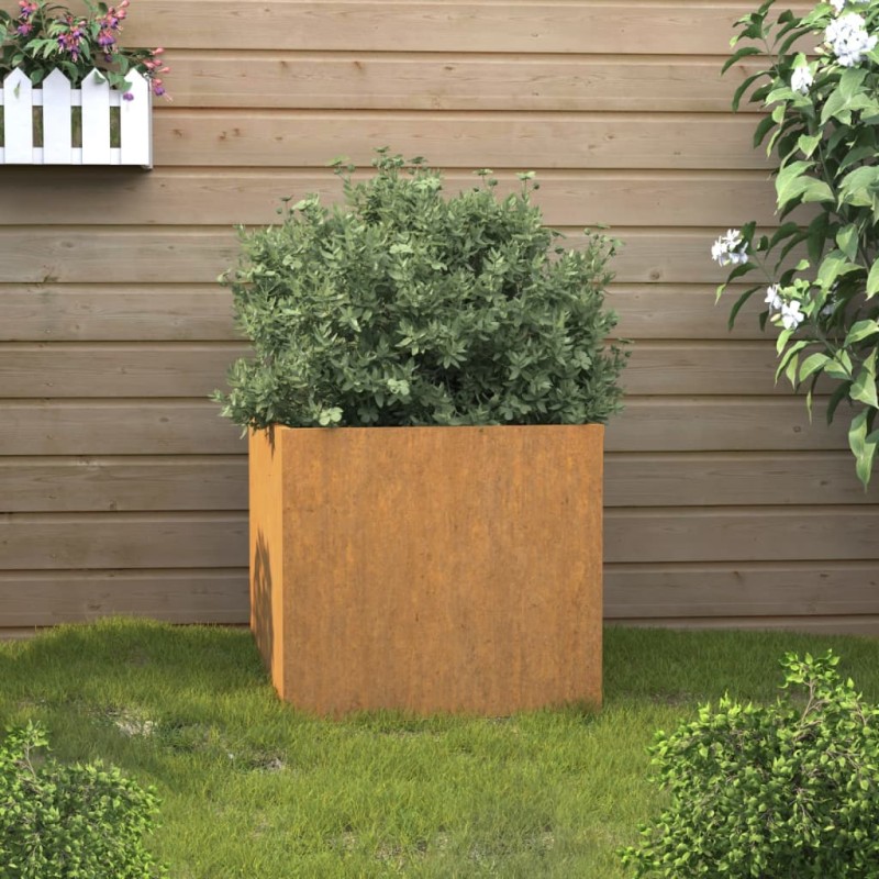 Vaso/floreira 42x40x39 cm aço corten-Vasos e floreiras-Home Retail