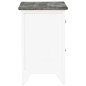 Mesa de cabeceira com 2 gaveta 2 pcs cinzento e branco