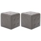 Mesas de cabeceira 2 pcs 30x30x30 cm couro artificial cinzento