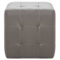 Mesas de cabeceira 2 pcs 30x30x30 cm couro artificial cinzento