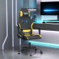 Cadeira de gaming tecido preto e amarelo