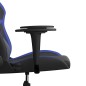 Cadeira de gaming couro artificial preto e azul