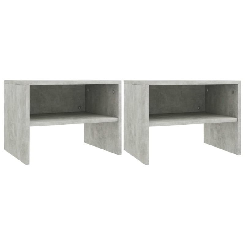 Mesas-de-cabeceira 2 pcs 40x30x30 cm contraplacado cinzento-Mesas-de-cabeceira-Home Retail