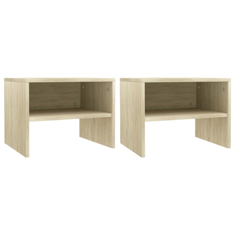 Mesas-de-cabeceira 2 pcs 40x30x30 cm contraplacado carv. sonoma-Mesas-de-cabeceira-Home Retail