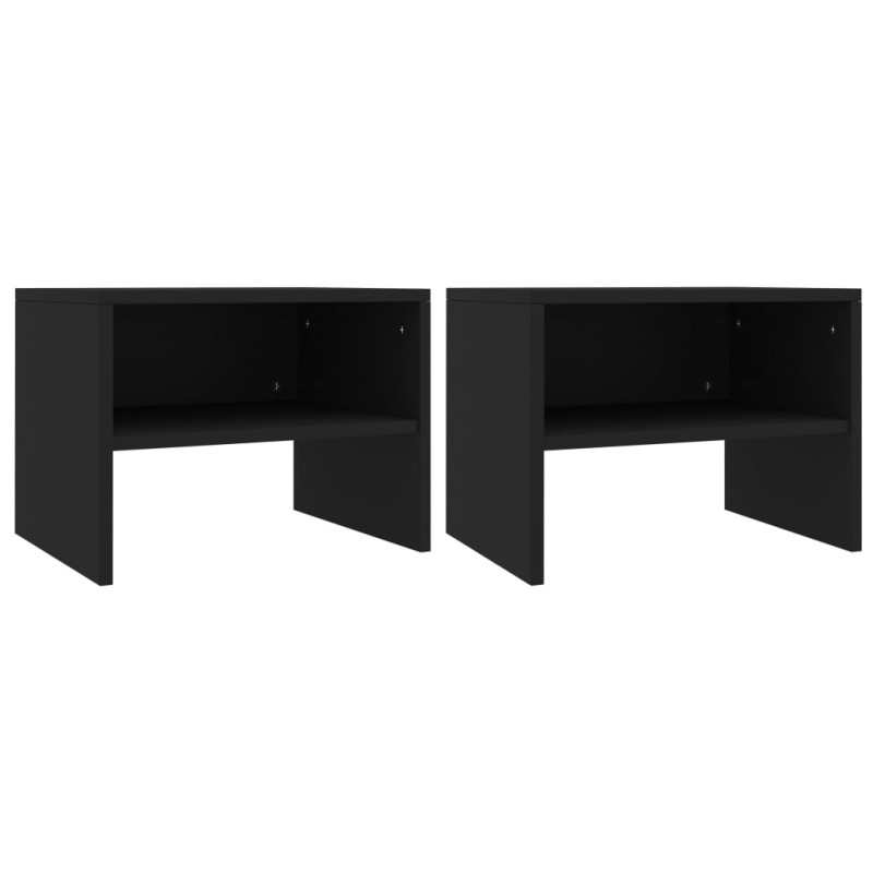 Mesas-de-cabeceira 2 pcs 40x30x30 cm contraplacado preto-Mesas-de-cabeceira-Home Retail