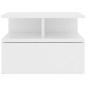 Mesa de cabeceira suspensa 40x31x27 cm contraplacado branco