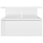 Mesa de cabeceira suspensa 2 pcs 40x31x27 cm branco brilhante