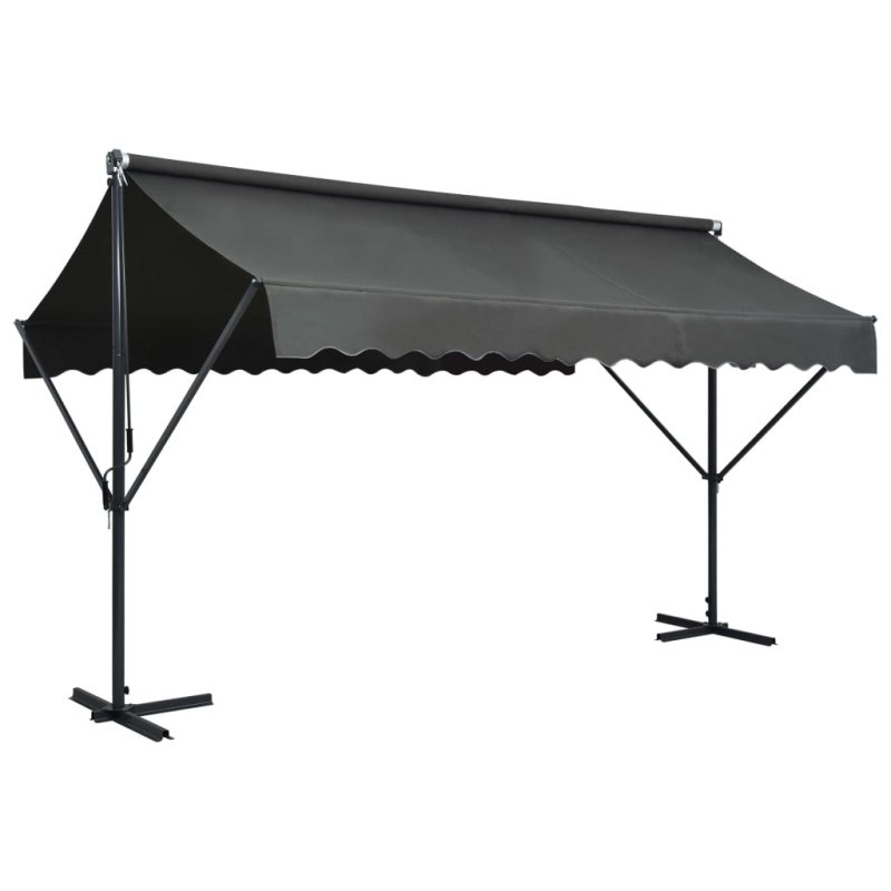 Toldo de pé 400x300 cm antracite-Guarda-sóis e telas de varanda-Home Retail