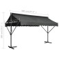 Toldo de pé 400x300 cm antracite