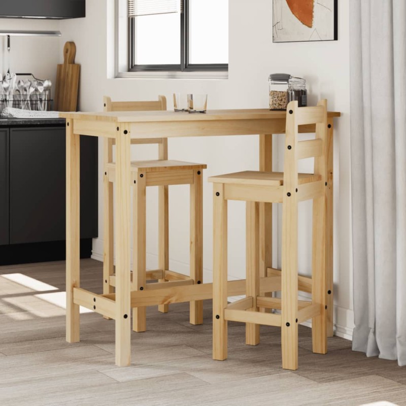 Cadeiras de bar 2 pcs madeira de pinho maciça-Conjuntos de móveis para cozinha e sala de jantar-Home Retail