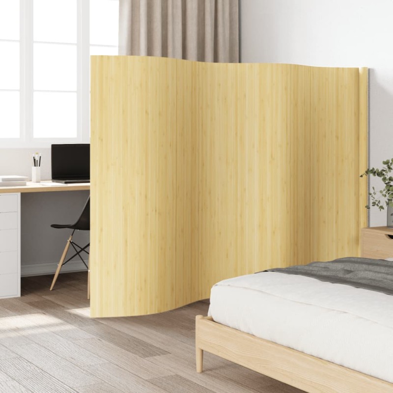 Divisória 165x400 cm bambu cor natural clara-Biombos-Home Retail