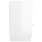 Mesa de cabeceira 40x36x65 cm branco brilhante