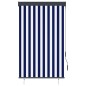 Estore de rolo para exterior 100x250 cm azul e branco