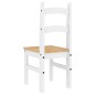 Cadeiras de jantar 2 pcs 40x46x99 cm pinho maciço branco