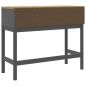 Mesa consola FLORO 89,5x36,5x73 cm pinho maciço cinzento