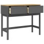 Mesa consola FLORO 89,5x36,5x73 cm pinho maciço cinzento