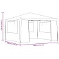 Tenda festas profissional + paredes laterais 4x4m 90g/m² branco