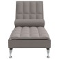 Chaise lounge de massagem com rolo tecido cinza-acastanhado