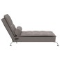 Chaise lounge de massagem com rolo tecido cinza-acastanhado