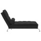 Chaise lounge de massagem com rolo tecido preto