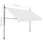 Toldo retrátil manual com LED 300 cm creme