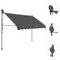 Toldo retrátil manual com LED 250 cm antracite