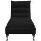 Chaise lounge com almofadões tecido preto