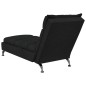 Chaise lounge com almofadões tecido preto