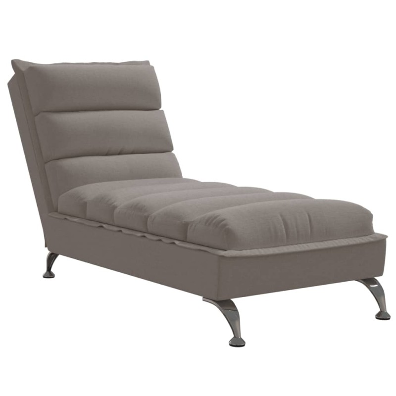 Chaise lounge com almofadões tecido cinzento-acastanhado-Cadeiras de descanso-Home Retail