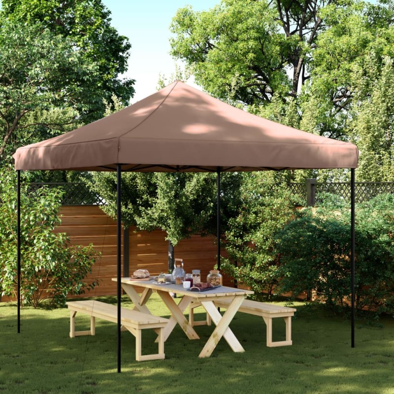 Tenda para festas pop-up dobrável 292x292x315 cm castanho-Toldos e gazebos-Home Retail