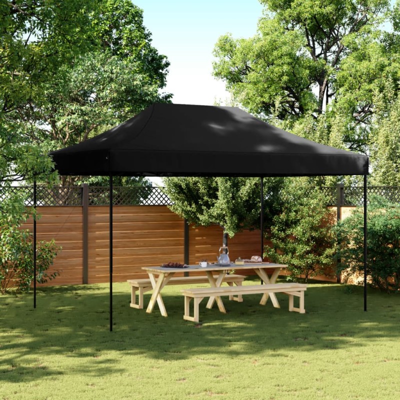 Tenda para festas pop-up dobrável 440x292x315 cm preto-Toldos e gazebos-Home Retail