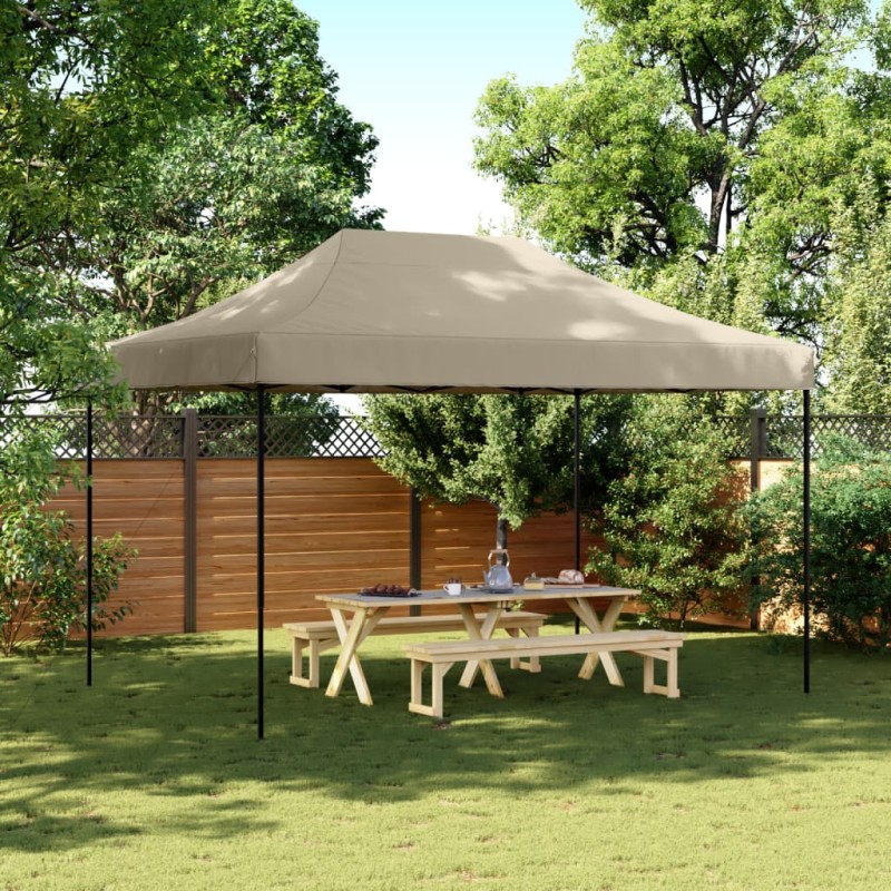 Tenda p/ festas pop-up dobrável 410x279x315cm cinza-acastanhado-Toldos e gazebos-Home Retail