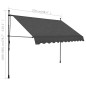 Toldo retrátil manual com LED 250 cm antracite