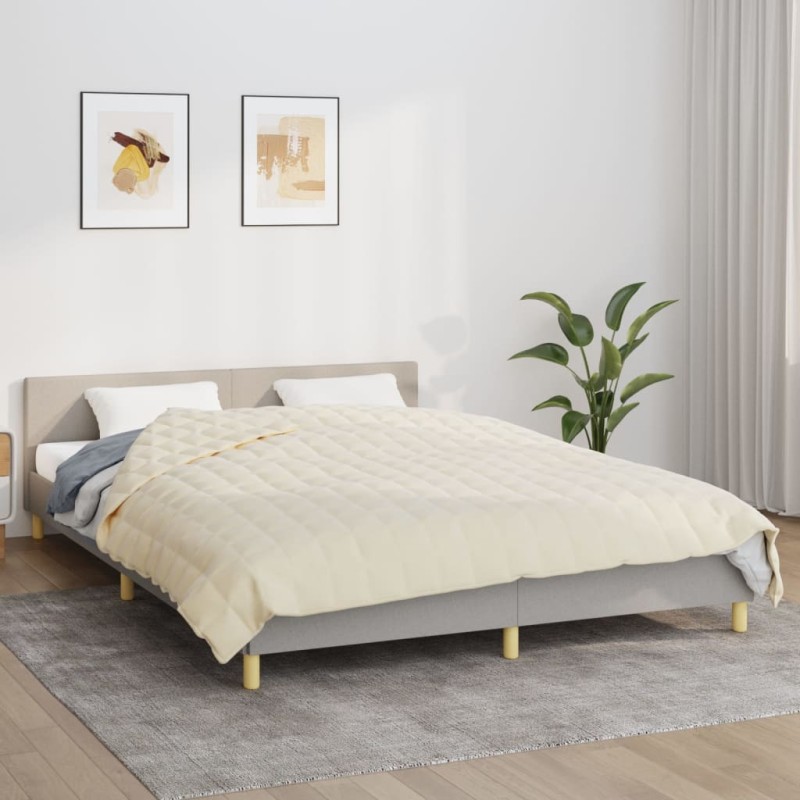 Manta pesada 9 kg 200x200 cm tecido creme-claro-Cobertores-Home Retail