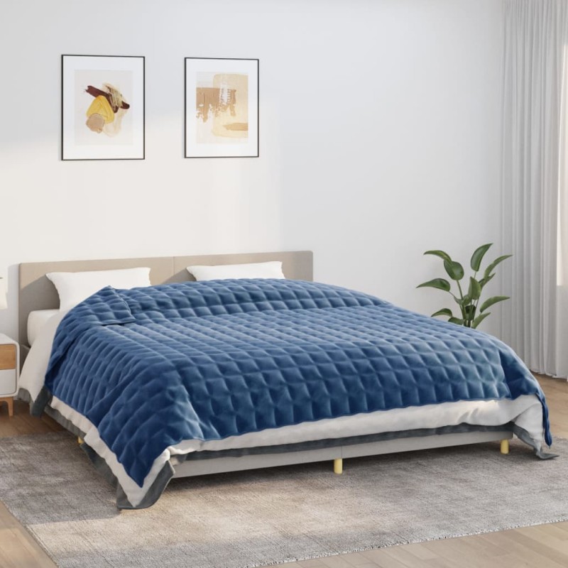 Manta pesada 11 kg 220x260 cm tecido azul-Cobertores-Home Retail