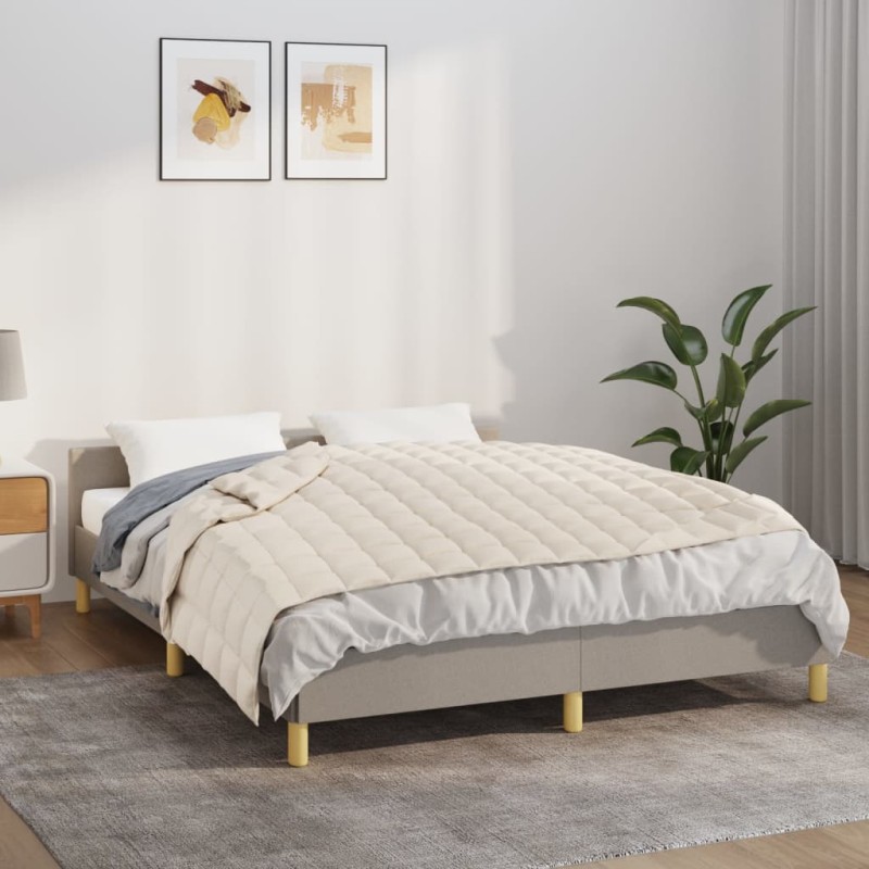 Manta pesada 11 kg 152x203 cm tecido creme-claro-Cobertores-Home Retail