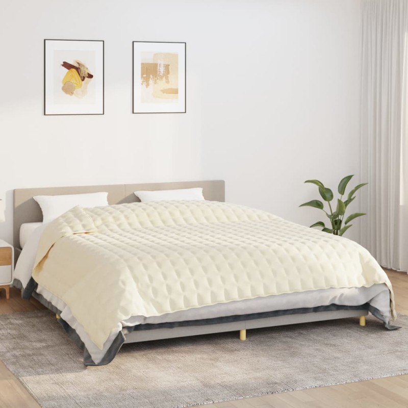 Manta pesada 15 kg 220x260 cm tecido creme-claro-Cobertores-Home Retail