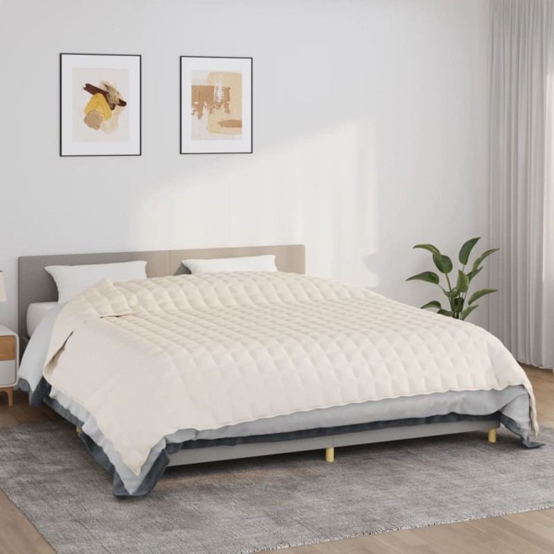 Manta pesada 15 kg 220x260 cm tecido creme-claro-Cobertores-Home Retail