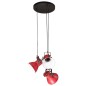 Candeeiro suspenso 25 W 30x30x100 cm E27 vermelho desgastado