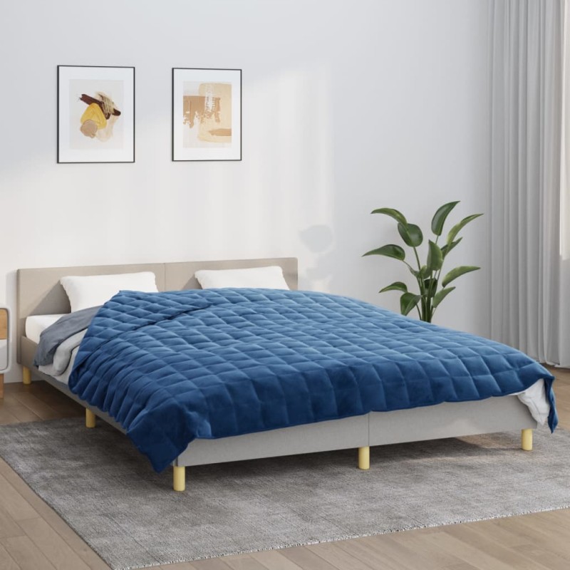 Manta pesada 11 kg 220x240 cm tecido azul-Cobertores-Home Retail