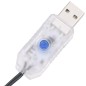 Cordão de luzes com 150 LEDs 15 m PVC azul