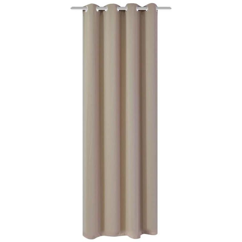 Cortinas blackout com ilhós de metal 270x245 cm creme-Persianas e cortinas-Home Retail