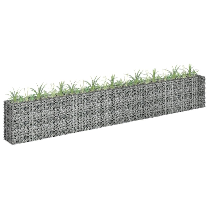 Canteiro elevado/cesto gabião 360x30x60 cm aço galvanizado-Vasos e floreiras-Home Retail