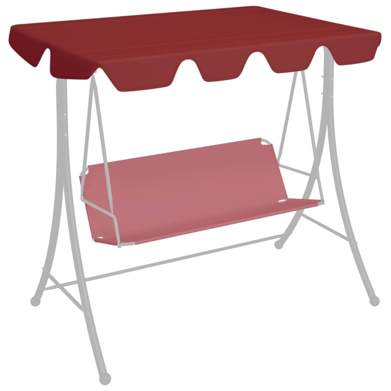 Toldo suplente baloiço jardim 188/168x145/110 cm vermelho tinto-Topos para toldos e gazebos-Home Retail