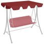 Toldo suplente baloiço jardim 188/168x145/110 cm vermelho tinto