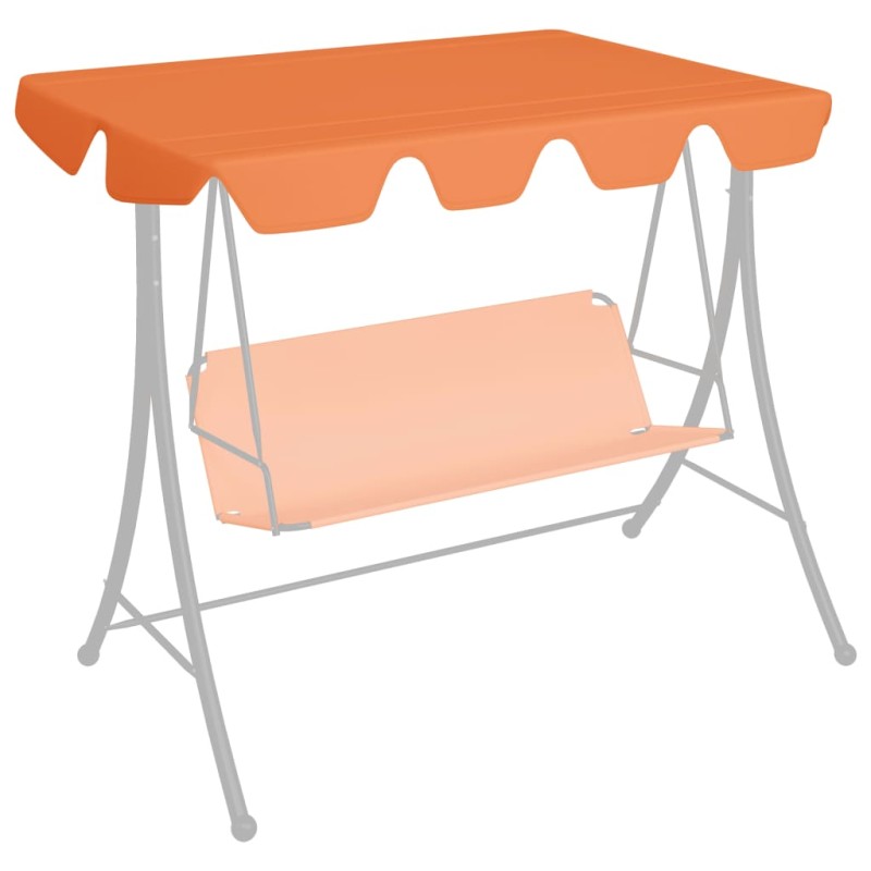 Toldo suplente p/ baloiço de jardim 150/130x105/70 cm laranja-Topos para toldos e gazebos-Home Retail