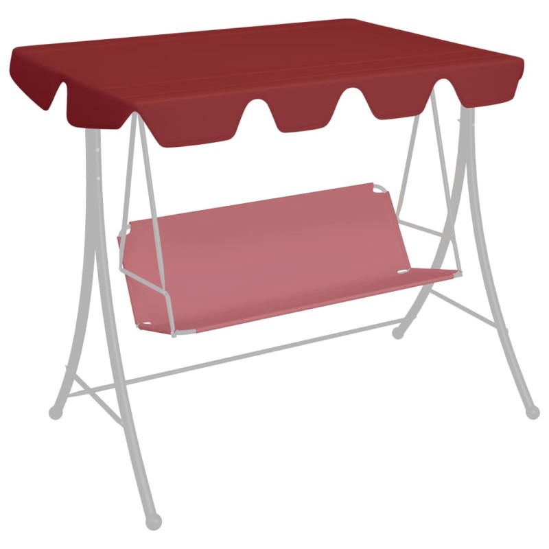 Toldo suplente p/ baloiço de jardim vermelho tinto-Topos para toldos e gazebos-Home Retail