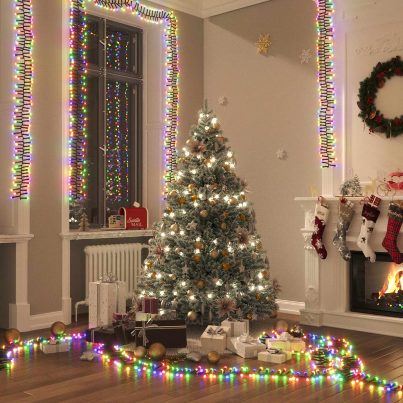 Cordão de luzes agrupadas 400 luzes LED 7,4 m PVC multicolorido-Luzes de Natal-Home Retail